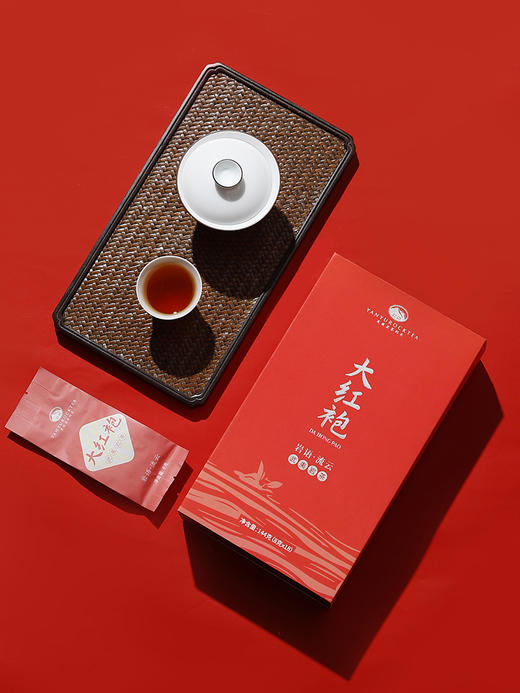 岩语 流云轻火大红袍 茶叶特级武夷岩茶乌龙茶盒装144g 商品图2