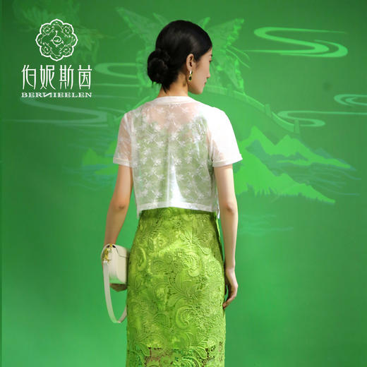 9C 千年情话—梁祝草桥结拜皓色蕾丝小外套2A40060 商品图4