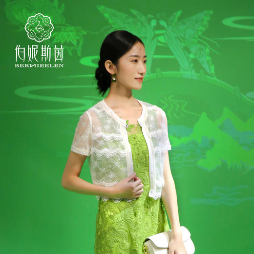 9C 千年情话—梁祝草桥结拜皓色蕾丝小外套2A40060 商品图2