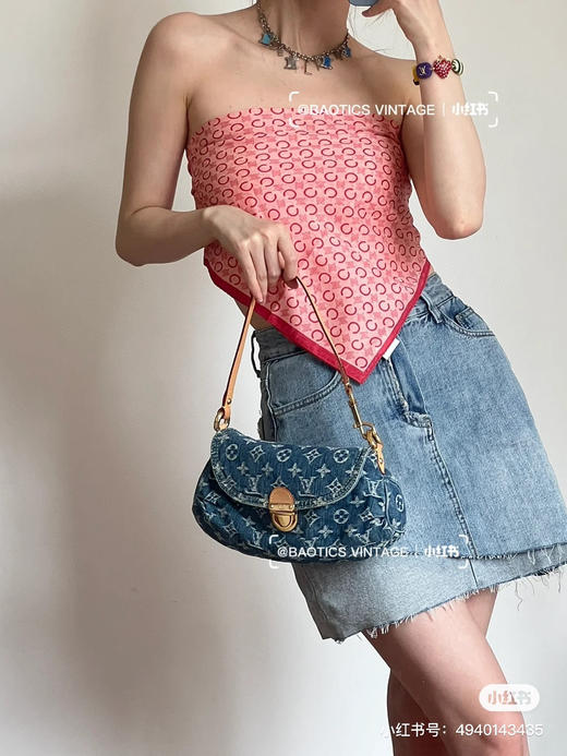 Lv中古牛仔腋下包 商品图3