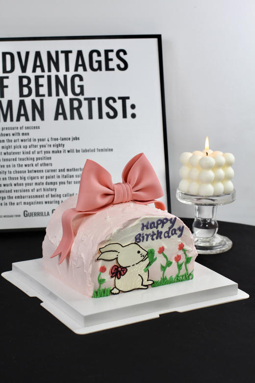 【1467】蝴蝶结献花的兔子 商品图3