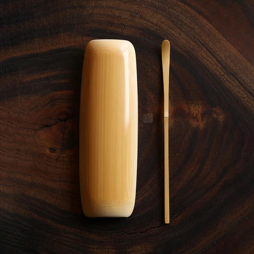 安吉名家玉竹椭圆茶则 中式茶拨两件套 名家手工茶勺精磨镜面 茶室茶道零配 商品图2