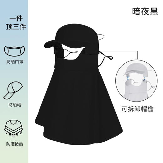 【全脸防晒！360度无死角防晒口罩】】夏季冰丝防晒口罩，轻薄透气，专业防晒面料，女防紫外线，遮阳面罩，护脸骑行防尘面纱，护眼角脸罩 商品图6