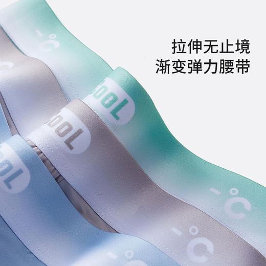 3条装！【凉感科技 一吹就飘】夏季新款男士冰丝无痕内裤 超薄透气四角纯色抗箘速干面膜平角裤 商品图2