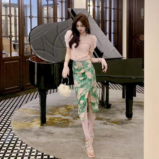 【大货捡漏，不退不换】  【古堡油画】国风复古印花时尚半身裙女2023夏季新款 商品图2