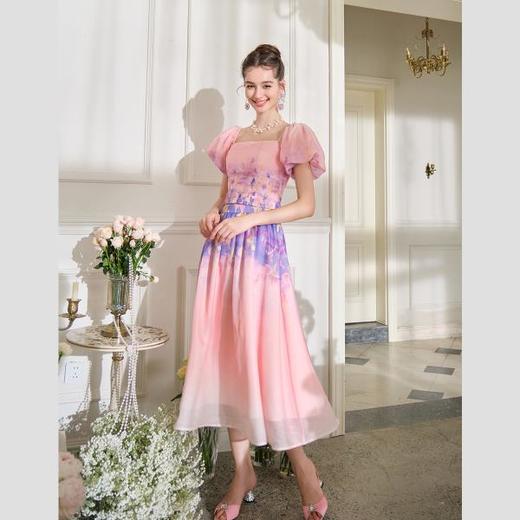 BeQueenStory【莫奈花海】高级优雅渐变时尚套装&连衣裙2023新款 商品图3