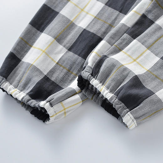 【新品上市】【国潮家居服】国潮风家居服纯棉双层纱情侣家居服全棉睡衣套装立领 商品图5