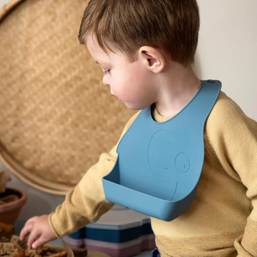 Sebra 硅胶围兜两件装 儿童硅胶围兜饭兜硅胶口水兜防水防脏婴儿围兜 商品图4