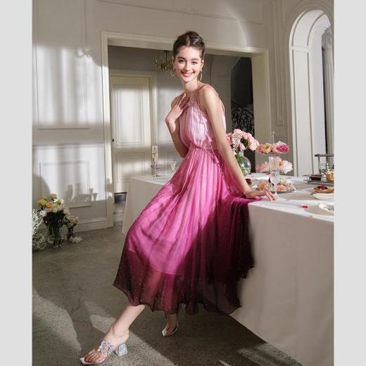 BeQueenStory【烈焰玫瑰】重工高定100桑蚕丝连衣裙开衫2023新款 商品图3