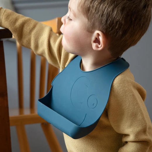 Sebra 硅胶围兜两件装 儿童硅胶围兜饭兜硅胶口水兜防水防脏婴儿围兜 商品图2