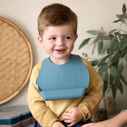 Sebra 硅胶围兜两件装 儿童硅胶围兜饭兜硅胶口水兜防水防脏婴儿围兜 商品图5