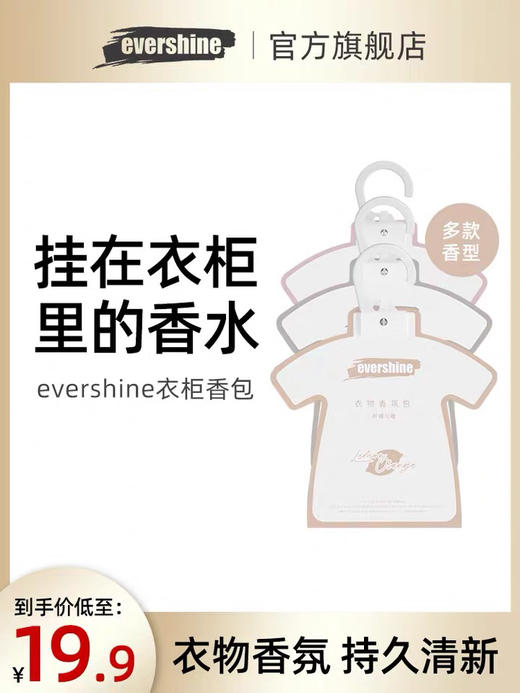 evershine衣柜香薰衣橱扩香片家用卧室内持久留香氛房间车载香挂 商品图4