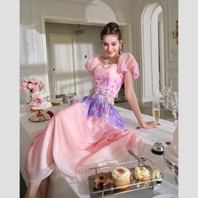 BeQueenStory【莫奈花海】高级优雅渐变时尚套装&连衣裙2023新款