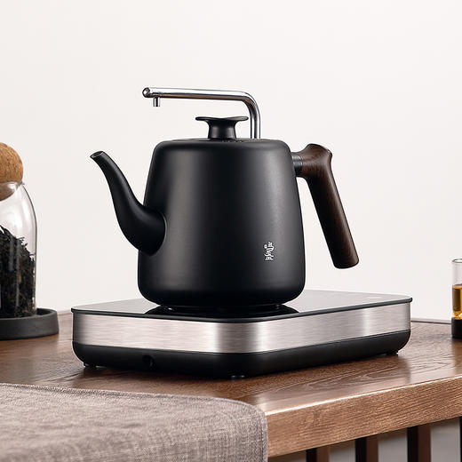 鸣盏｜茶艺师级全自动电水壶自动抽水煮水一键式热水壶黑色磨砂工艺泡茶壶专茶专温茶艺师级泡茶壶MZ-035 商品图2