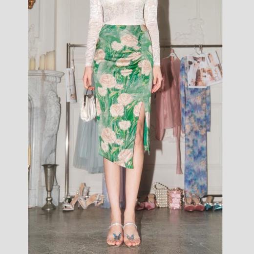 【大货捡漏，不退不换】  【古堡油画】国风复古印花时尚半身裙女2023夏季新款 商品图0