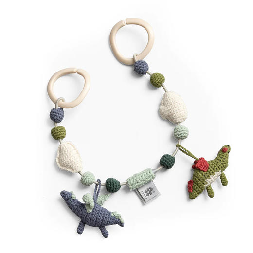 丹麦Sebra 推车链 艺术装饰神奇动物刺激感官 婴儿车装饰品手工编织 商品图4