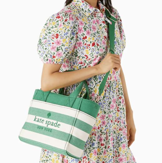 Kate Spade KS 清新条纹帆布小托特包只要 ¥1380 直邮到手！ 商品图2