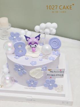 1027CAKE | 紫色系 三丽鸥 库洛米  翻糖花花