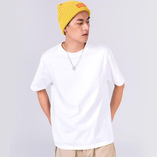 热卖中！多种颜色可选【99元/3件】春夏新款精梳棉，新疆长绒棉，舒适透气，经典圆领，纯色宽松短袖，男女T恤圆领半袖，个性T恤 商品图3