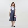 谜底拼接衬衫式连衣裙短袖2023夏季新款简约减龄中长裙232ML0710 商品缩略图0