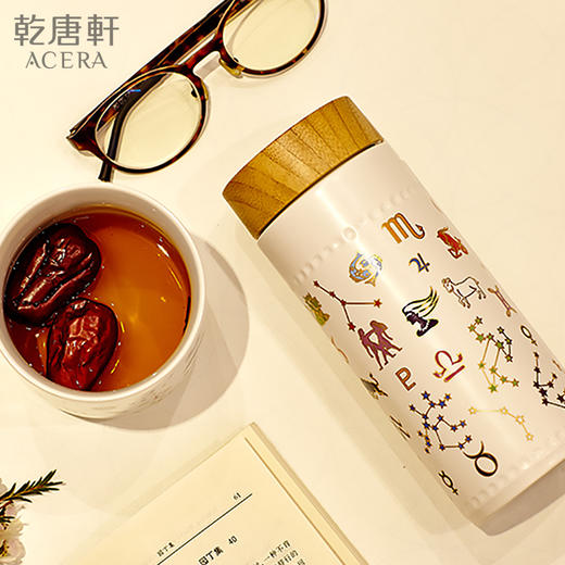 乾唐轩活瓷杯  十二星座双层随身杯马克杯陶瓷办公室茶杯水杯子生日礼品 商品图2