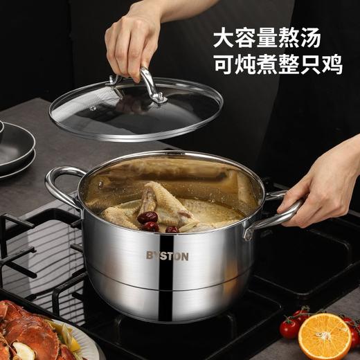 TY栢士德BYSTON 菲卡不锈钢蒸煮锅 BST-138 24CM汤锅+蒸片【鲜享1.0】 商品图2