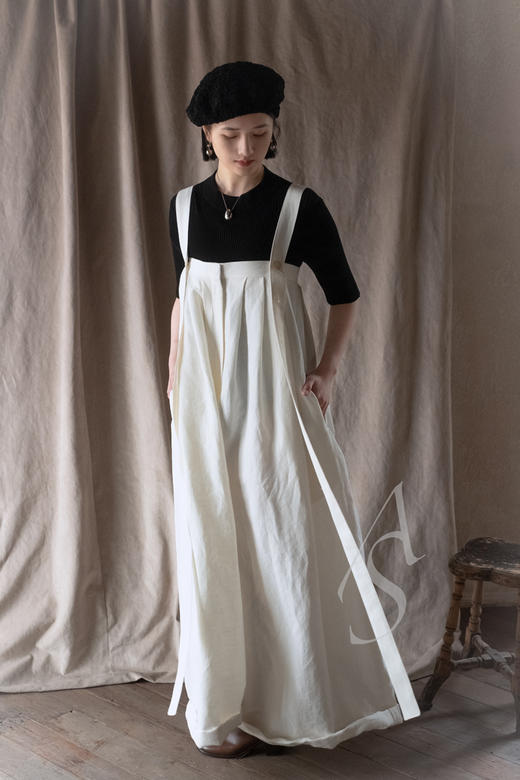 Studio Nicholson  黑色NOMA绉纱条纹圆领针织上衣 商品图7