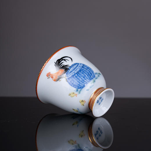 青花加彩大吉大利金钟杯 商品图2