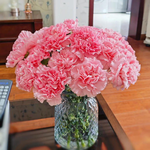 【粉色康乃馨】15支精选花材～随机送新鲜配叶 商品图0