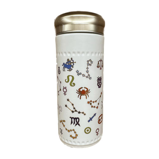 乾唐轩活瓷杯  十二星座双层随身杯马克杯陶瓷办公室茶杯水杯子生日礼品 商品图3