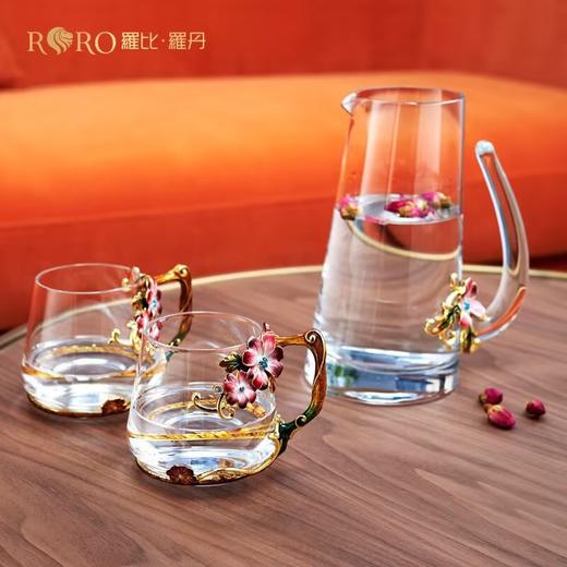 【清仓特惠3折，仅1套，无货退款】罗比罗丹珐琅彩创意花茶水杯花语雏菊水具套装（三件套）R-14901J 商品图1