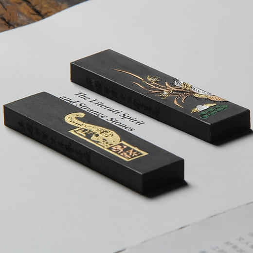 徽墨  墨条  国宝/兰草  漆烟墨  实木盒 商品图5