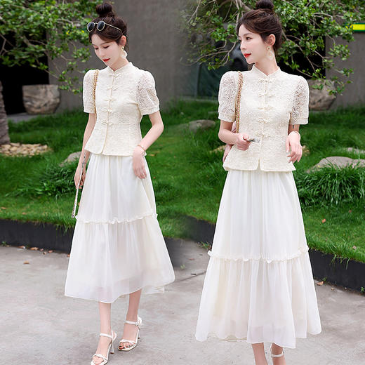 夏季新款，时尚气质修身新中式连衣裙HR-ZYQ2317-1 商品图1