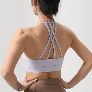 跃牌【健舞健美】系列时尚V领交叉美背一片式瑜伽背心9815（一体式胸垫） 商品图1