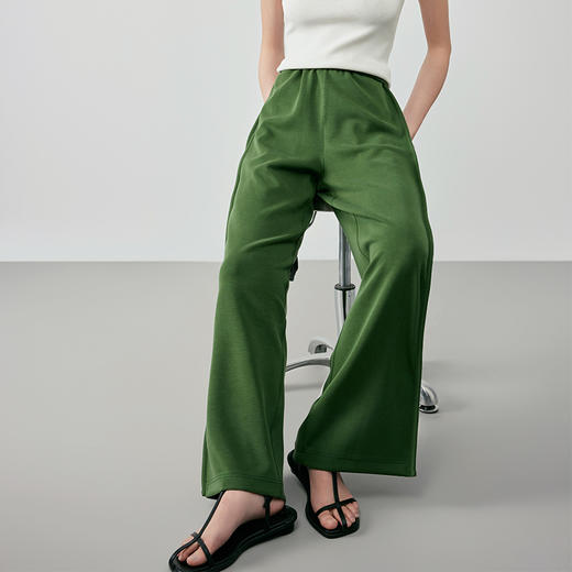 IN AND ON 53437夏季新款阔腿裤女直筒高腰薄款垂感休闲运动卫裤 商品图6