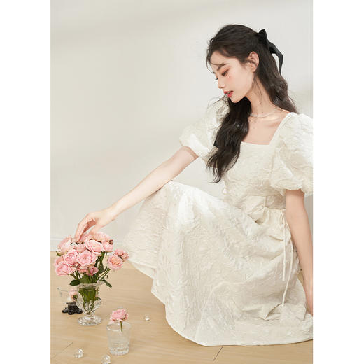 西遇初恋小白裙女夏季新款奶甜初恋奶fufu超仙公主茶歇裙10930638 商品图2