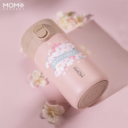 日本momoconcept品牌弹跳保温咖啡杯樱花限定款310ml 商品图1