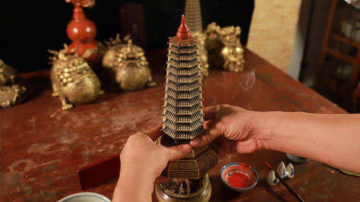 纯铜文昌塔摆件，旺文益智，九层/十三层 商品图3