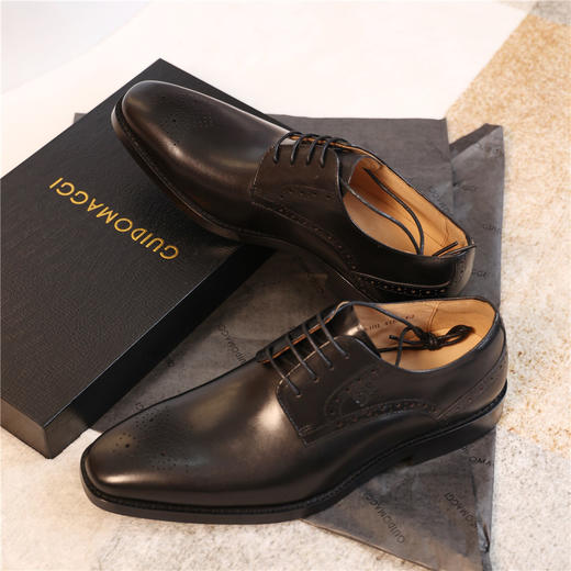 【越穿越舒服】guidomaggi 男士皮鞋 优质牛皮 透气内里 吸湿排汗 防滑耐久 行走更惬意商务休闲 商品图12