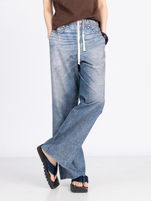 XIAOYU|牛仔印花针织阔腿裤232KZ028 商品图3