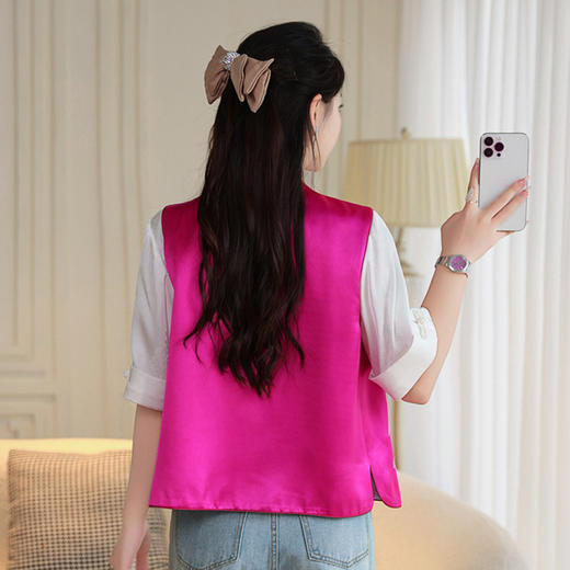 FLZD-A9334感醋酸新中式马甲背心外套女重工刺绣宽松改良国风上衣夏9334 商品图3