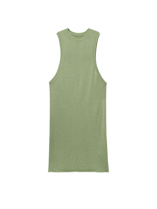 322工房重塑经典和纸纱棉针织罩衫式连衣裙2023春夏款宽松裙B058 商品图4