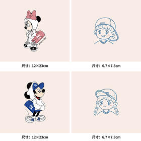 米奇小熊爱心型情侣卡通人物热转印烫画贴图纸T恤转印衣服贴纸