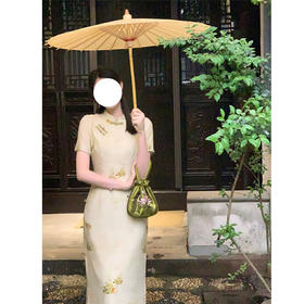 【服装鞋包】清平乐新中式中国风复古印花旗袍连衣裙收腰显瘦长裙