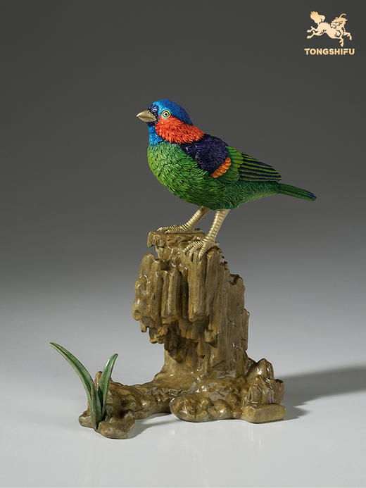 铜师傅 铜摆件《铜师傅百鸟集》之红颈唐加拉雀 家居饰品桌面摆件 商品图3