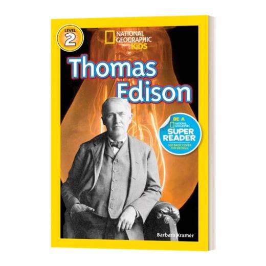 英文原版 National Geographic Kids Readers L2 Thomas Edison 国家地理分级读物第2级 托马斯爱迪生 英文版 进英语原版书籍 商品图1