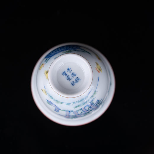 青花加彩大吉大利金钟杯 商品图4