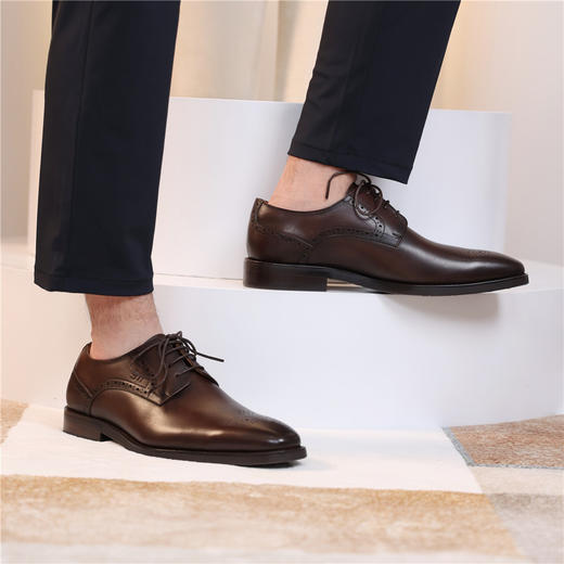 【越穿越舒服】guidomaggi 男士皮鞋 优质牛皮 透气内里 吸湿排汗 防滑耐久 行走更惬意商务休闲 商品图2