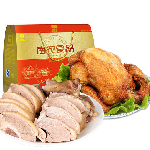 TY南农 南京特产酱卤味熟食真空包装 二件套组合(烧鸡500g+盐水鸭1kg)【鲜享1.0】 商品图0