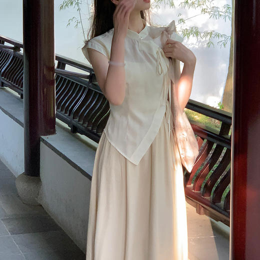服装鞋包【无关风月】新中式国风禅意夏季显瘦气质外衫吊带连衣裙 商品图1